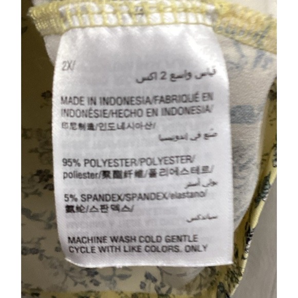 CHARTER CLUB Women's (Size 2X) Sleeveless V-Neck Floral Shirt Stretch - Picture 3 of 4